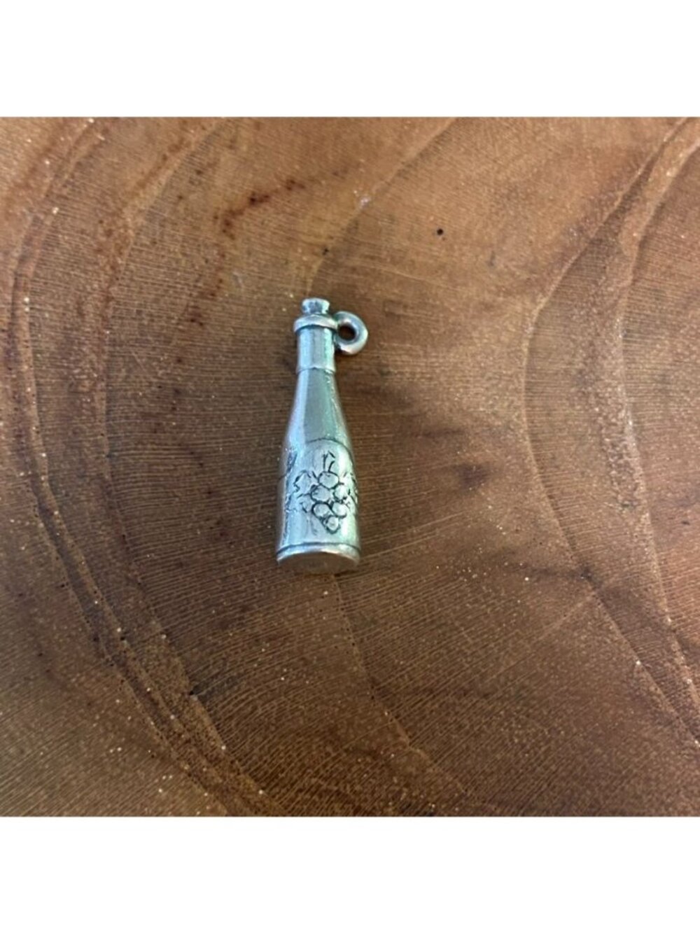 RETIRED James Avery Wine Bottle Charm, Sterling Silver